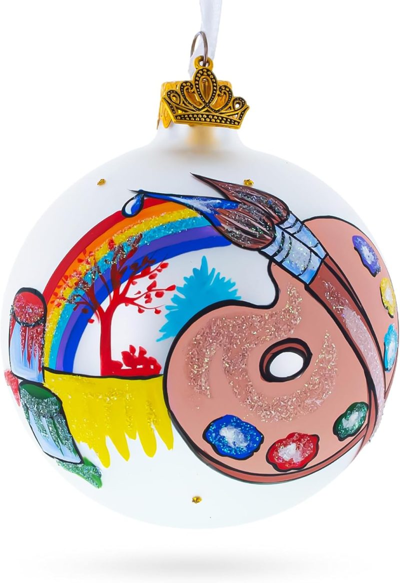 Art Tools for Artist Glass Ball Christmas Ornament 3.25 Inches