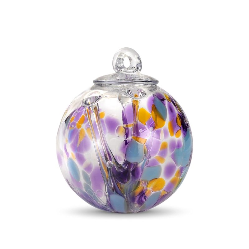 Witch Ball Hand Blown Art Glass by   Size (3 Inch diameter) Beautiful Blown Glass Colors (Purple, Lavender, Emerald) - Image 2